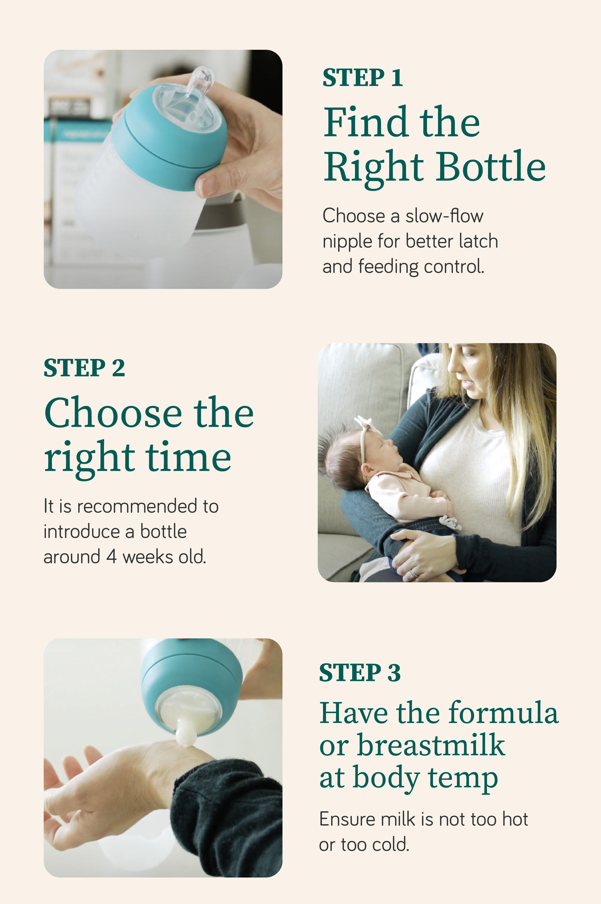 Introducing bottles for breastfed babies