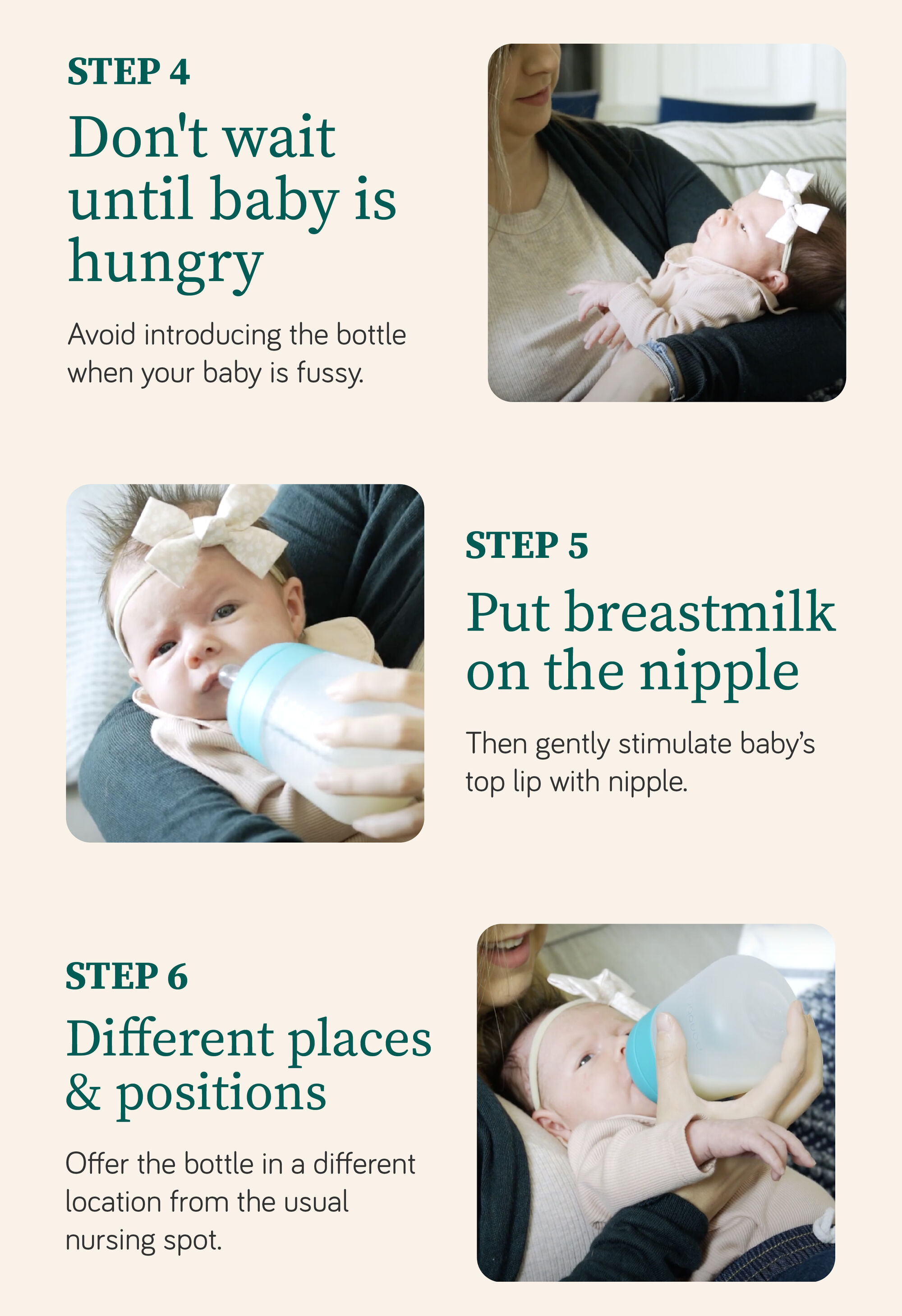 Introducing bottles for breastfed babies