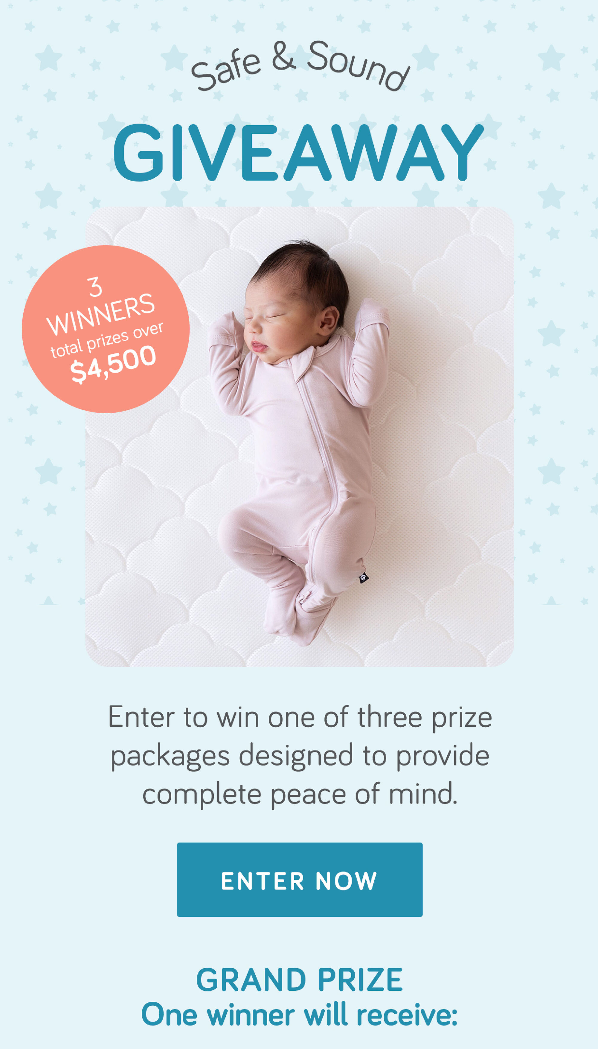 Enter to win one of three prize packages designed to provide complete peace of mind